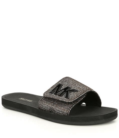 michael kors glitter slide sandals.